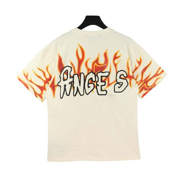 

palms short sleeves plus size men's t-shirts fire print hip hop t shirts man vintage oversized t-shirt streetwear tee trend brand youth, White;black