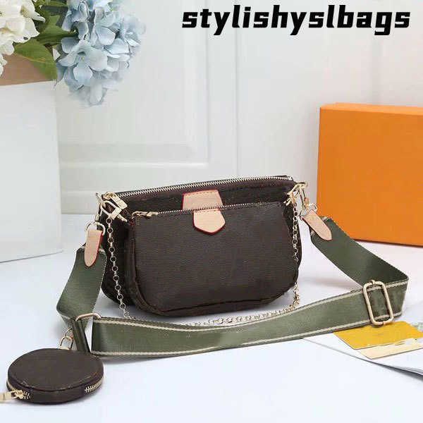 

shoulder bags designer 50colors women shoulder bags multi pochette accessoires genuine leather fashion handbags purses flower mini 3pcs 3 pi