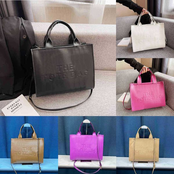 

designer totes bags marc the tote bag large capacity shopper leather bags luxurys handbags alphabet women shopping shoulder bag 220819
