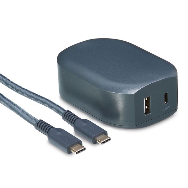 

onn. dual-port lapcharger usb usb-c with power delivery 9ft power cord compatible with most usb-c charged devices