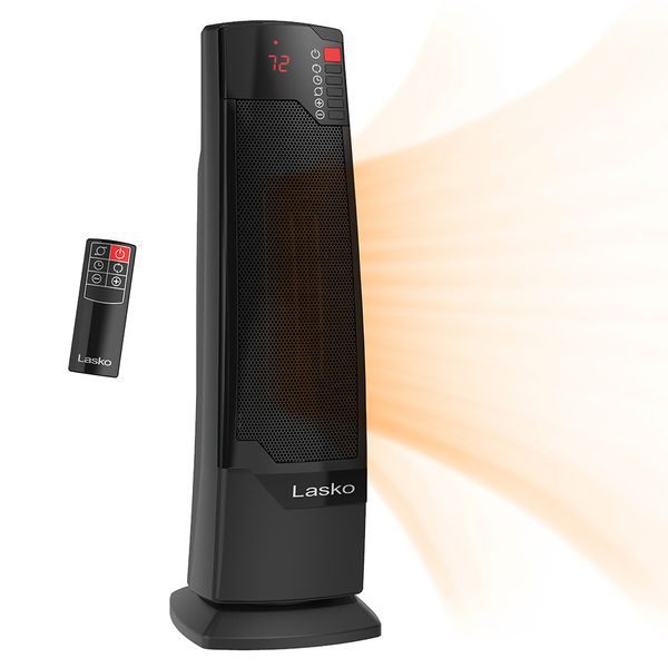 

lasko 1500w oscillating ceramic tower electric space heater with remote