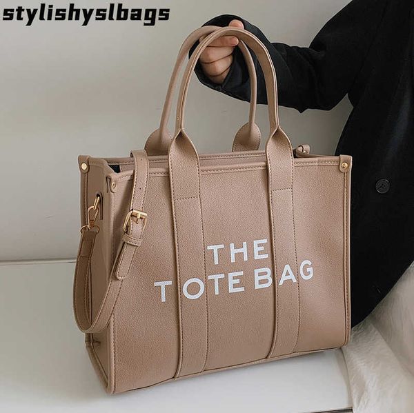 

totes luxury designer bag tote women handbags letter shoulder bags 2022 brands soft pu shopper purses crossbody bags for women clutch 011723