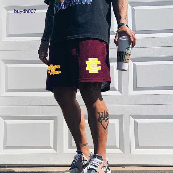 

2023 men's and women's casual shorts west coast brand eric emanuel basic short new york city skyline fitness sports pants summer g, White;black