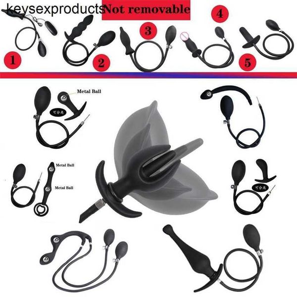 

massager bdsm vibrator inflatable steel ball huge butt plug anal vagina anus expansion prostate massager toys for woman men gay