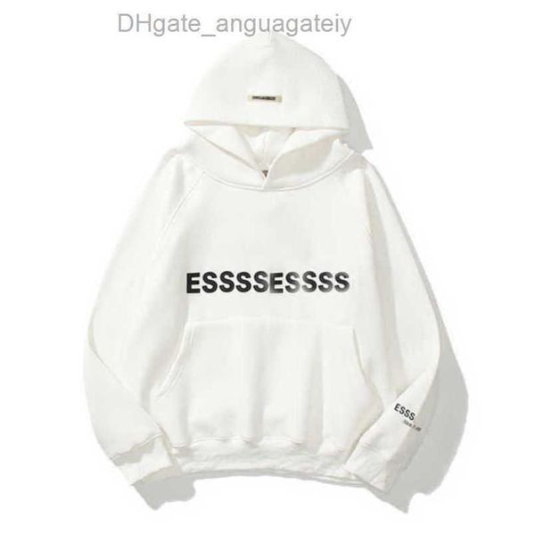

sweatshirts esssss men's luxury jackets hoodies men women chest letter pullover hoodie hooded sweater loose casual sweatshirt couple c, Black
