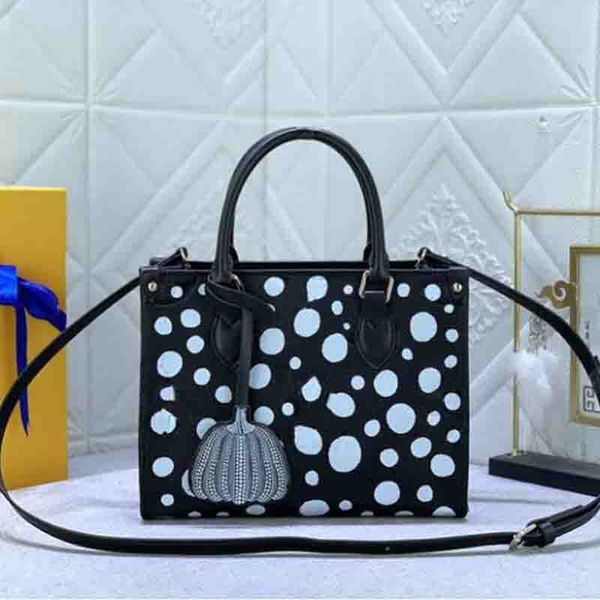 

women luxurys designer the totes bag onthego bags genuine leather tote handbags messenger crossbody men travel shoulder bag wallet purse m46