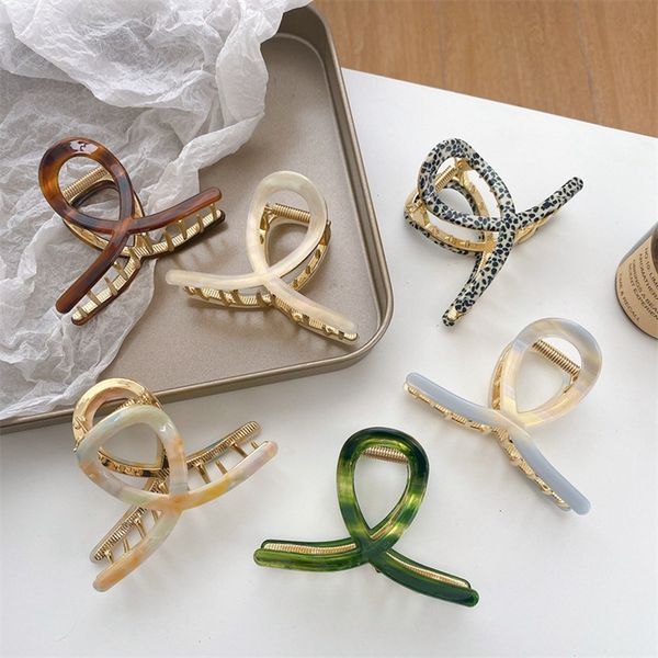 

drip oil shark hair clip clamp ribbon vintage elegant ponytail hair crab claw barrette girls women hair accessories for thick hairs 1376, Slivery;white