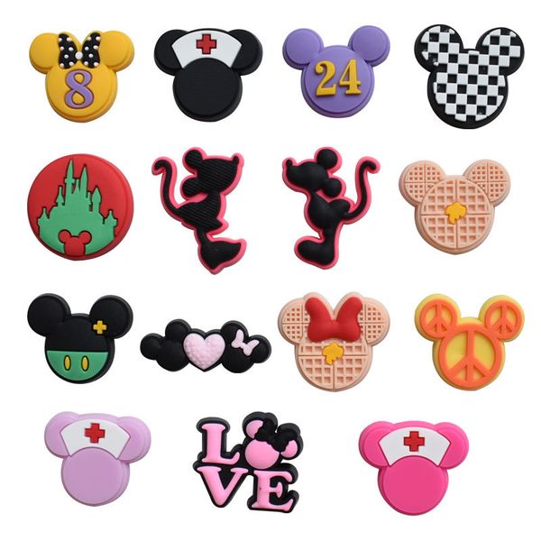 

anime charms wholesale childhood memories mouse love funny gift cartoon charms shoe accessories pvc decoration buckle soft, Blue