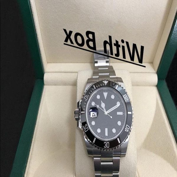 

with box men watch 40mm mechanical automatic watch ceramic bezel sapphire watche gliding clasp movement watches blue luminous wristwatc ktkg, Slivery;golden