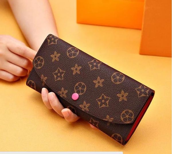 

evening bag paris plaid long purses women men wallets l button bag leather black luxury wallet flower purse fashion card holders designer po, Red;black