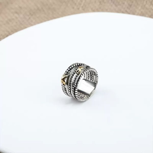 

ring vintage cross braided classic copper mens womens jewelry, Silver