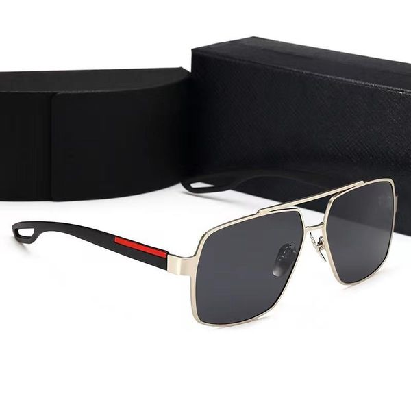 

luxury mens designer sunglasses women sunglass plated square frame brand retro polarized fashion goggle occhiali da sole firmati 6 colo pwmg, White;black