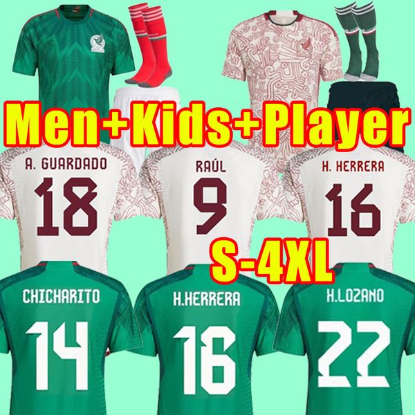 

2022 2023 mexico soccer jerseys fans player world h.losano guardado chicharito g dos santos 22 23 cup football shirt camiseta de futbol men, Black;yellow