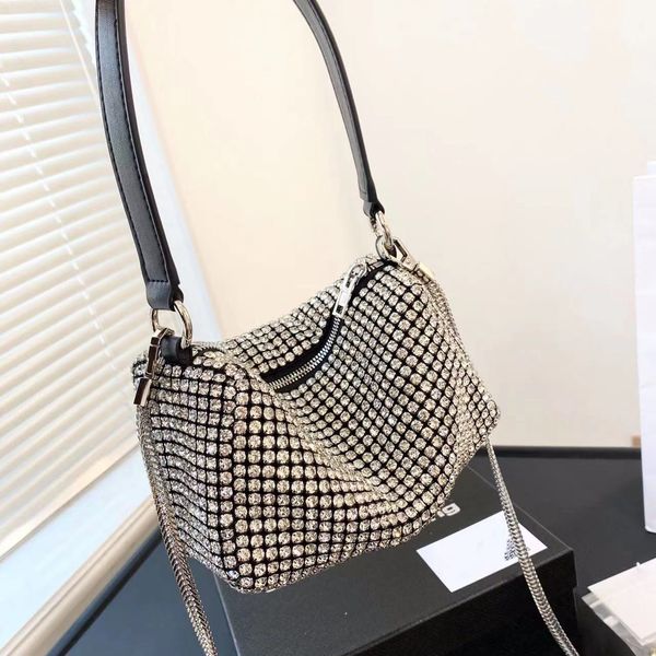 

luxury bag women diamond hobo-bag handbag tote shoulder cross body shiny rhinestone bag purse ladies clutch