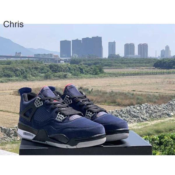 

designer jumpman shoes discount j4 wntr loyal blue habanero men basketball shoes 4s designer sports sneakers mens winter warm trainer, Black;white