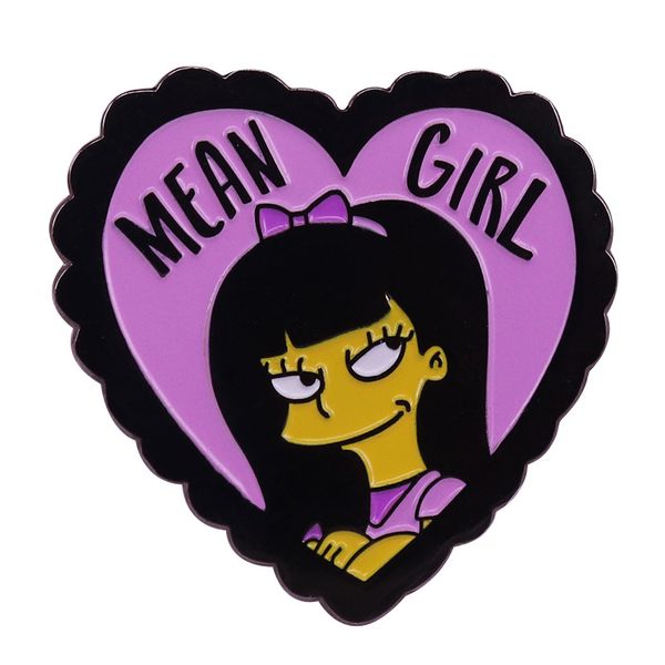 

mean girl lapel enamel pins collect movies metal cartoon brooch badges backpack collar adorn men women fashion jewelry gifts, Blue