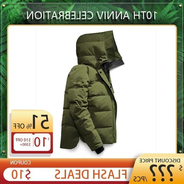 

luxury canada mens down jacket logo knitted men women parkas panel casual coats designers men clothing hkblw, Black