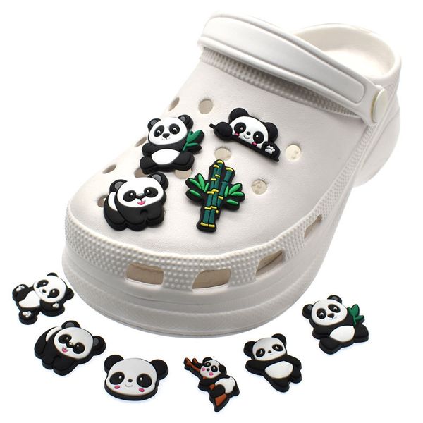 

anime charms wholesale childhood memories panda funny gift cartoon charms shoe accessories pvc decoration buckle soft, Blue