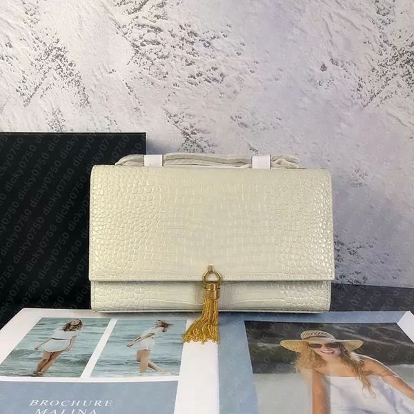 

luxury handbag alligator shoulder bags tassel women cross body chain bag flap leather designer handbags satchel crocodile card purse