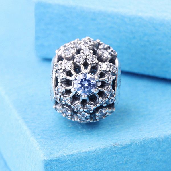 

925 sterling silver openwork abstract pave bead fits european jewelry european pandora charm bracelets, Black