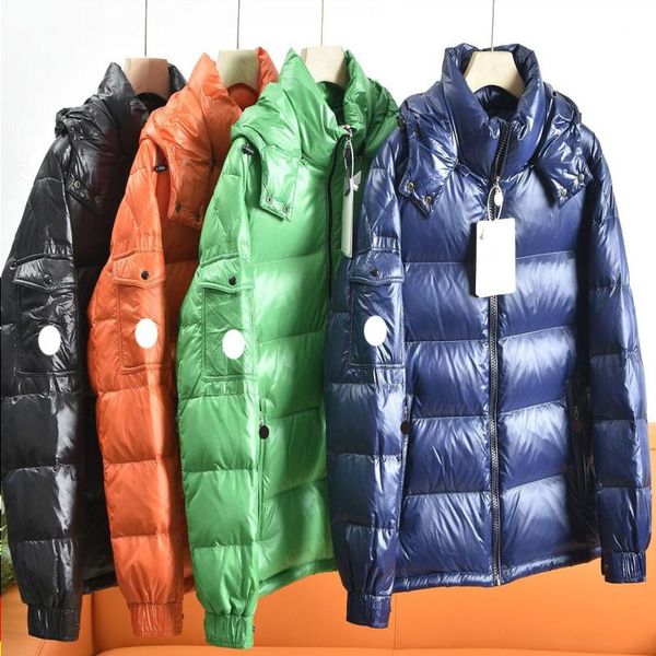 

maya designer mens down jacket classic embroidered badge womens winter jackets warm puffer jacks size l//xxl/xxxl vnusx, Black