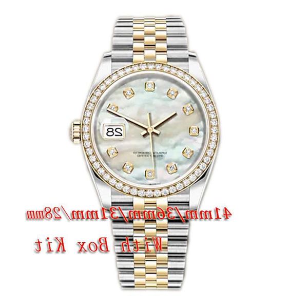 

watchsc - 41mm 36mm movement watch automatic mechanical mens 31mm 28mm quartz womens bezel stainless steel diamond lady waterproof lumi biep, Slivery;golden