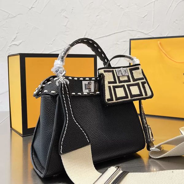 

genuine leather hand stitching kitten bags large canvas wallets designer wide shoulder straps fashion handbags casual bags