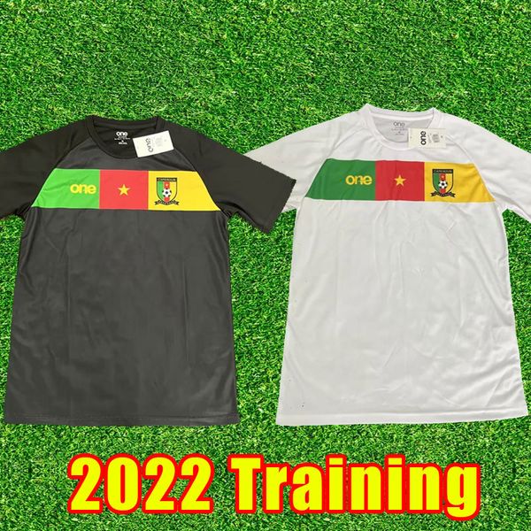 

22 23 cameroon soccer jerseys 2022 home blue bahoken aboubakar choupo-moting shirt #11 bassogog #20 ganago ekambi national team football uni, Black;yellow