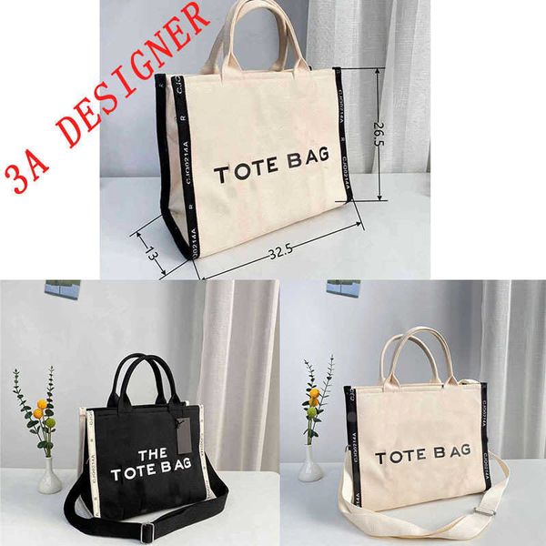 

marc tote bag canvas 3a designer handbags large capacity shoulder women shopping messenger letters print wallets 220830