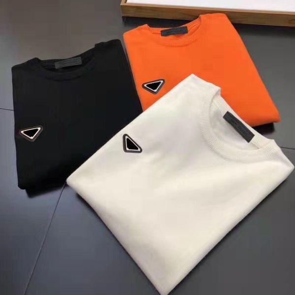 

mens sweaters wool with letters pattern colorful round neck sweatshirts knits long sleeevs outwears warm man prad sweater uitgc, White;black