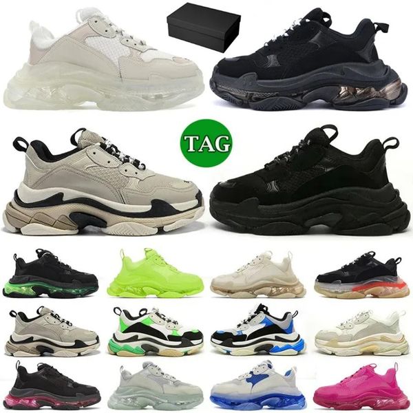 

2023 designer triple s men women casual shoes sneakers platform black white grey red pink blue green light tan oreo mens trainers sports sho