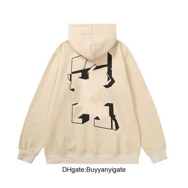 

luxury men's fashion sweatshirts brand offs pullover shirts hoodies designer women sweater men arrow cross letter print hoodie tees 5rf, Black