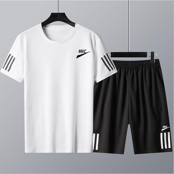 

fashion designer tech summer men's tracksuits set classic man women's t-shirt shorts 2-piece set casual sports quick dry breathabl, Gray
