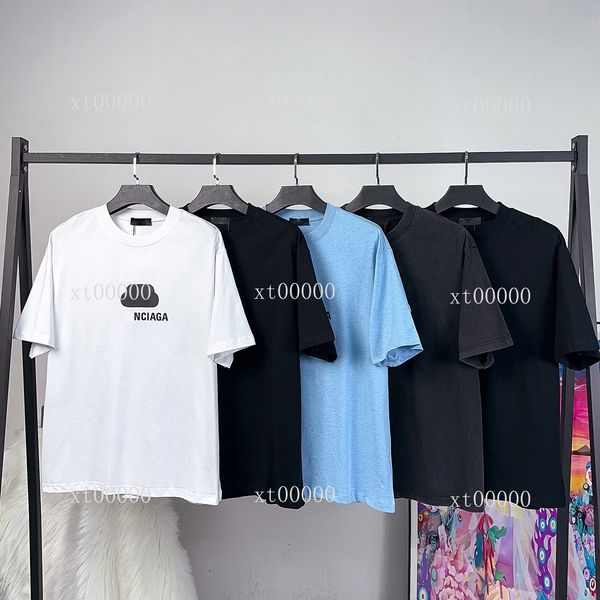 

22ss designer letter printed t shirts tee sweatshirt fashion high street short sleeves summer casual t-shirt breathable men women crew neck, Black;brown