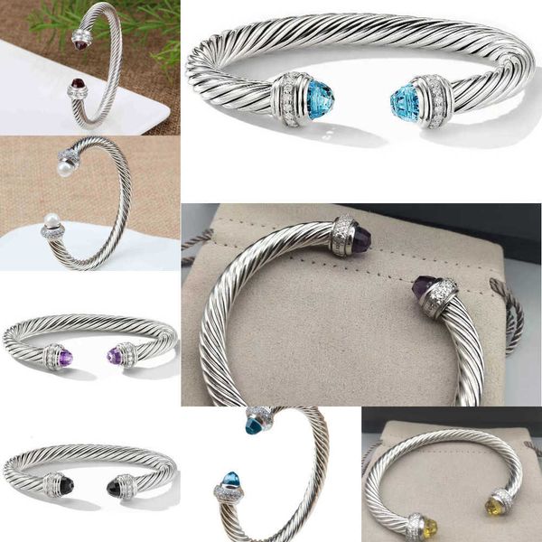 

cuff full jewelry bangle cable bracelets men twist bracelet charm bracelet 7mm women wedding designer cubic zirconia crystal open, Black