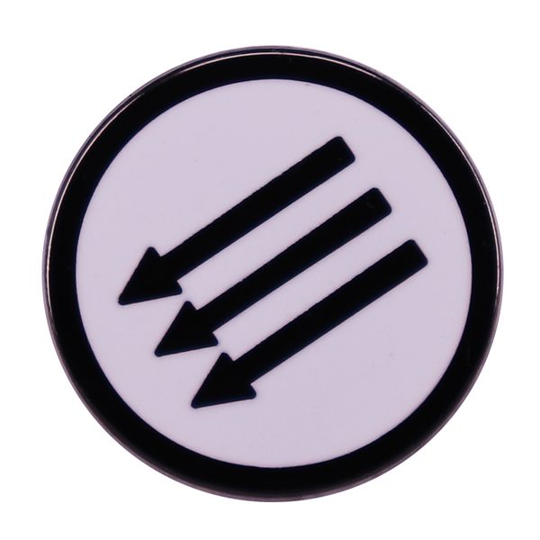 

symbol logo badge black and white button enamel pin, Blue