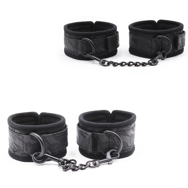 

mens g-strings lockable buckle pu leather harness sm hand cuffs ankle wristcuff restraint set toys for couples erotic bonda, Black;brown