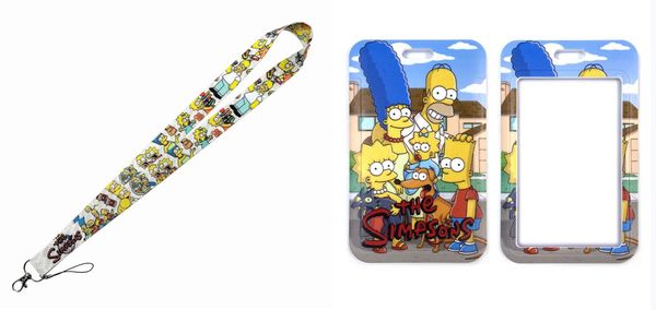 

designer keychain classic magic pattern simpsons neck strap lanyard for keys keychain badge holder id credit card pass keyring mobile phone