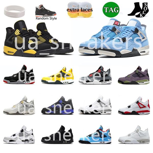 

air 2023 jorden 4 4s mens basketball shoes thunder university bluepn dust black cat taupe haze canyon purple men women trainer outdoor