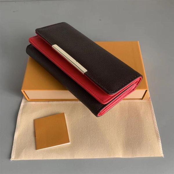 

whole red bottoms lady long wallet multicolor designer coin purse card holder women classic zipper pocket293v, Red;black