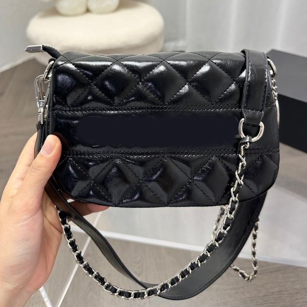 

saddles bag chains diamond lattice bags 2023 luxury designer brand fashion shoulder handbags quality women thread flap bag clutch cross body