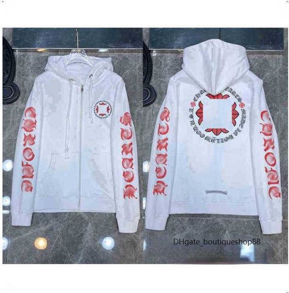 

designer hearts hoodie chrome mens hoody clothing womens heart hoodies hooded ch cross flower arm front printed horseshoe pocket zipper jack, Black