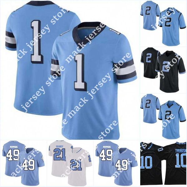 

american college football wear #10 drake maye college #7 sam howel #28 omarion hampton #8 paysour #33 cedric gray #3 storm duck #4 caleb, Black