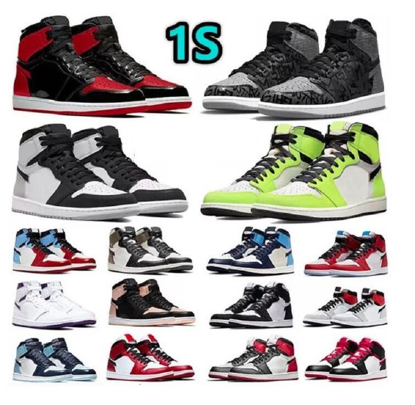 

kids big boy jumpman 1s basketball shoes university blue dark mocha unc light smoke grey hyper chicago bred royal silver toe shadow twist te, Black