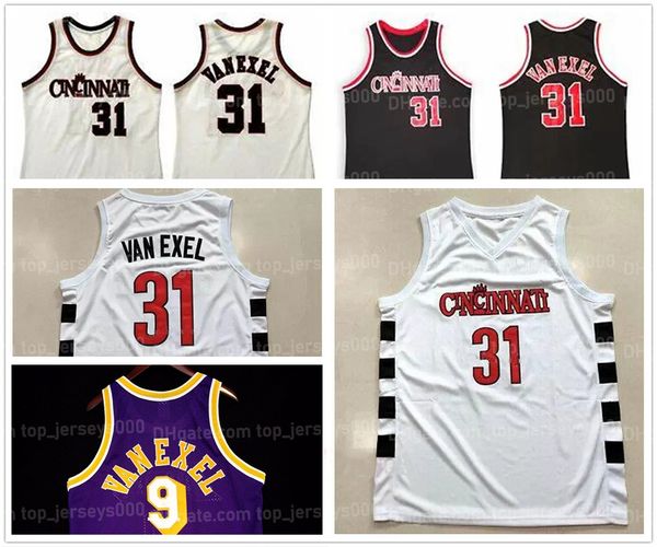 

custom basketball jersey #31 nick van exel cincinati college jerseys throwback mens stitched any name and number size s-5xl, Black