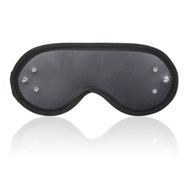 

mens g-strings pu leather blindfold eye cover spiked restraint adjustable elastic strap sleep head products flirting erotic, Black;brown