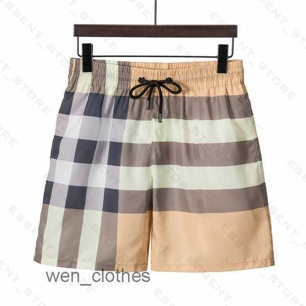 

burbrery plaid shorts 2022 mens summer fashion beach pants designers board swim short gym mesh sportswear quick drying swimwear printing man, White;black