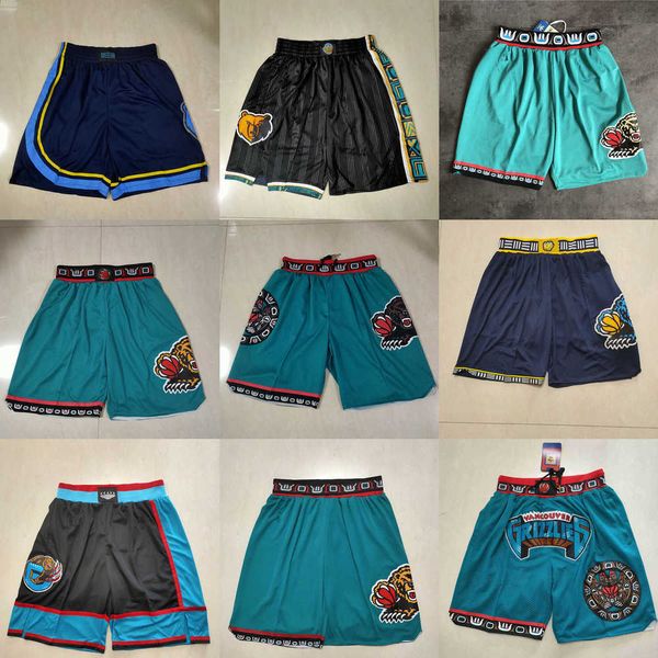 

memphis''grizzlies''men throwback basketball shorts pocket, Black