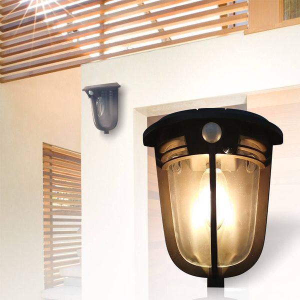 

solar wall lights wireless outdoor waterproof solar fence light motion sensor vintage decor for porch front door fence farmhouse garage pati