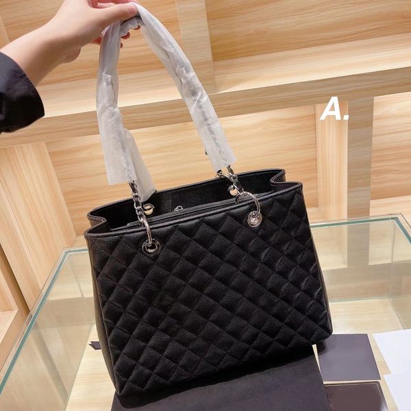 

luxurious designer black totes shoulder bags handbags crossbody purses genuine leather diamond lattice large capacity shopping tote wallet f